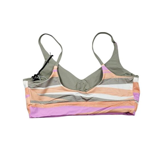 Prana Willow Falls Reversible Bikini Swim Top Waves Orange Green Size Small - Picture 3 of 5